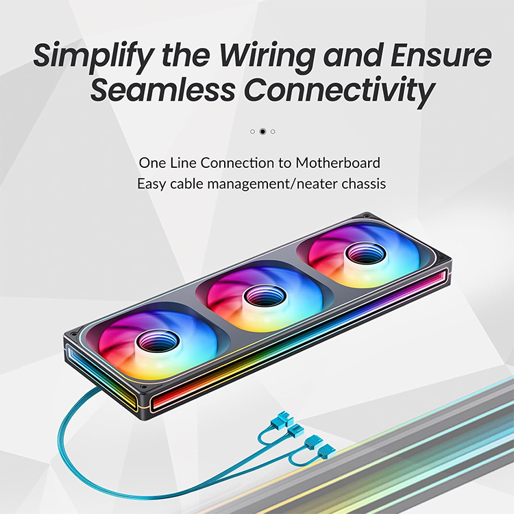 خرید فن کیس JONSBO ZB-360B - سری Infinity Mirror - پک سه تایی - سیاه